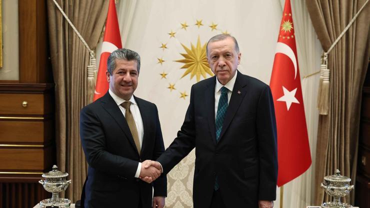 Cumhurbaşkanı Erdoğan, IKBY Başbakanı Mesrur Barzaniyi kabul etti