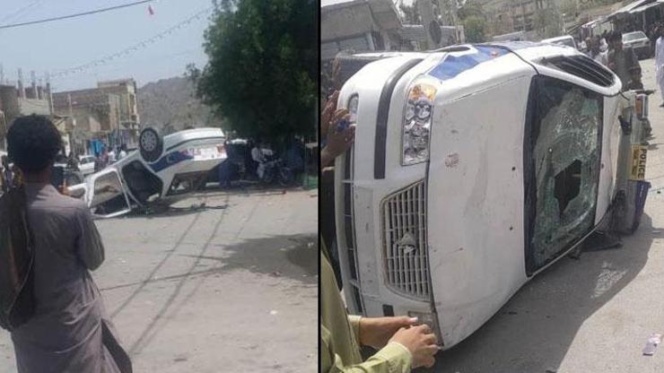 İran’da öfkeli kalabalık polis aracını ateşe verdi