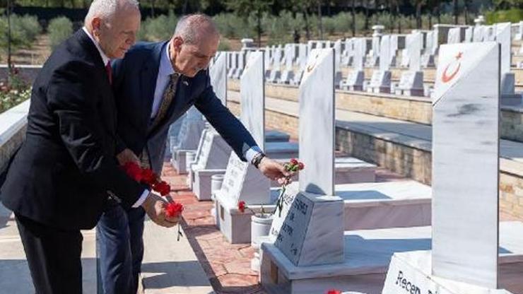 TBMM Başkanı Kurtulmuş, Girne’de bulunan Boğaz Şehitliğini ziyaret etti