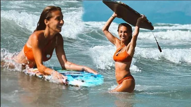 Aslı Kızmaz sörf yaptı Macera dolu 3 hafta
