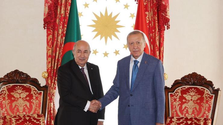 Cumhurbaşkanı Erdoğan, Cezayir Cumhurbaşkanı Tebbun’u kabul etti