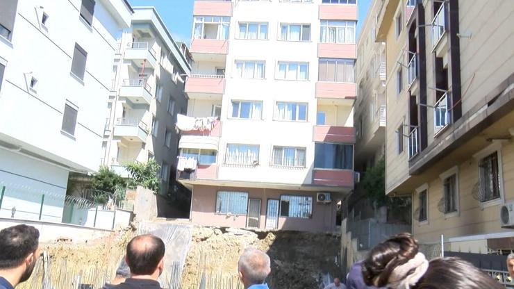 İnşaat kazısı sırasında 7 katlı binada kayma oldu: 32 daireli bina tahliye edildi