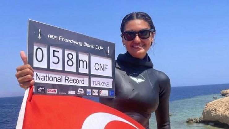 Milli sporcu Yağmur Ergünden Türkiye rekoru