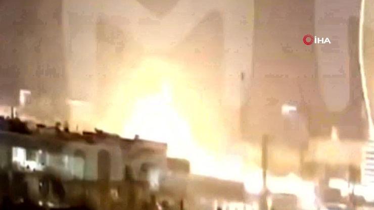 Moskovada İHA saldırısı sonrası patlama: O anlar kamerada