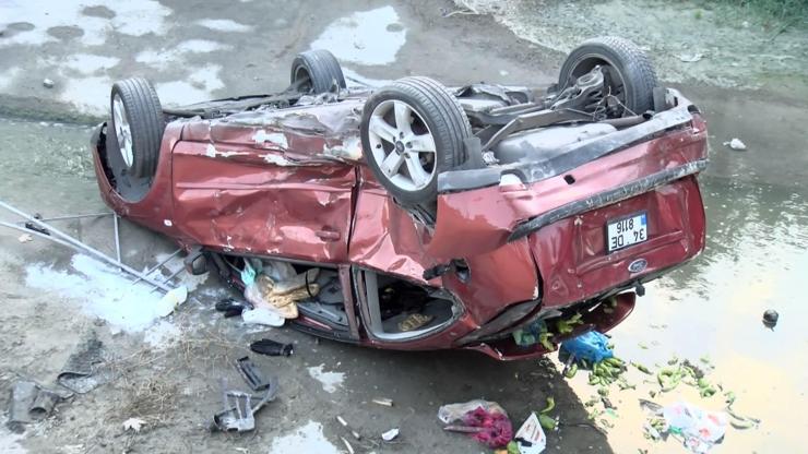 Kaza yapan otomobil dereye uçtu: 8 yaralı