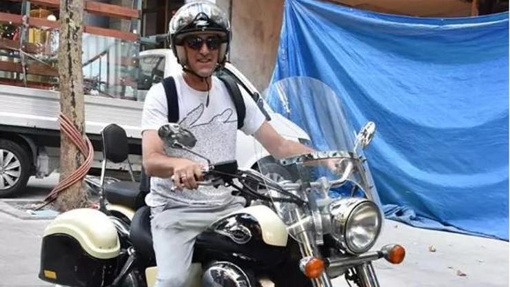 Bekir Aksoy motosikletiyle görüntülendi