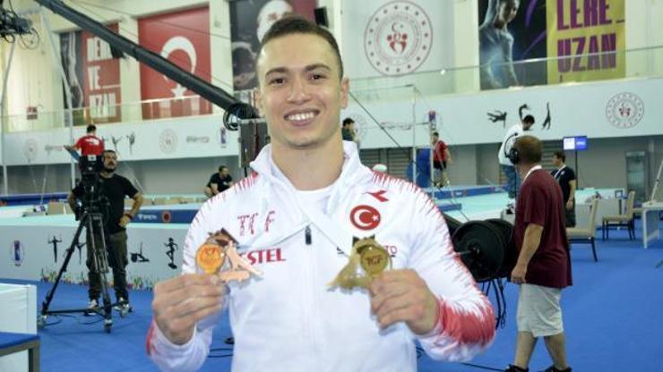 Milli cimnastikçi Ahmet Önderden altın madalya