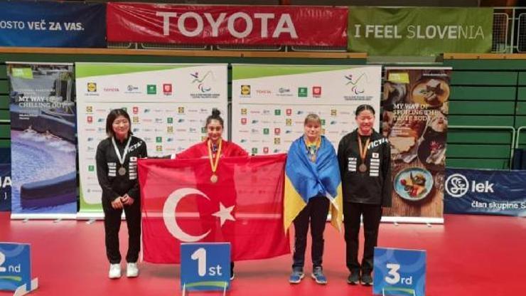 Özel sporcu Ebru Acer, Avrupa şampiyonu oldu Özel sporcu Ebru Acer, Avrupa şampiyonu oldu
