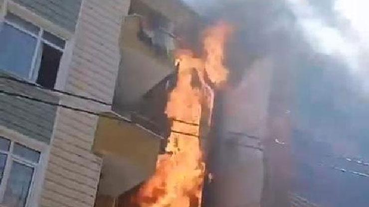 Son dakika... Ataşehirde 5 katlı binada yangın