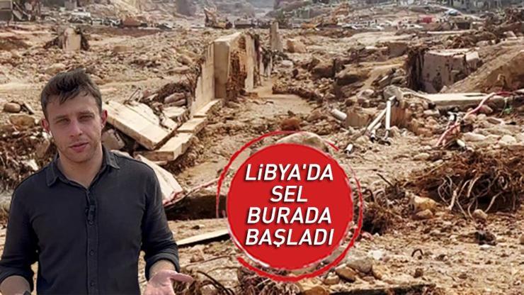 Libyada sel burada başladı İki barajın patladığı Derne kentinde son durum