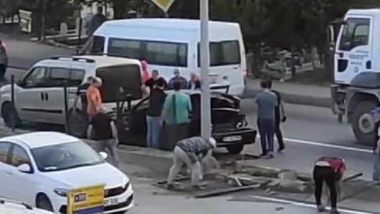 Bursa'da freni patlayan kamyon yoldan çıktı: 2 yaralı