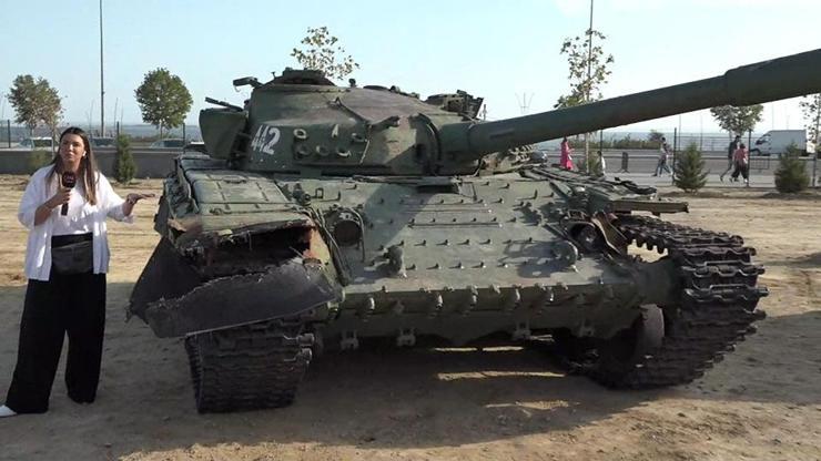 CNN TÜRK ekibi Azerbaycanda: İşte Hankendiden yeni getirilen tank