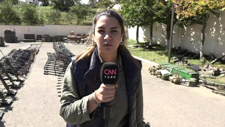 CNN TÜRK o silahları görüntüledi Fulya Öztürk, Karabağdan bildiriyor...