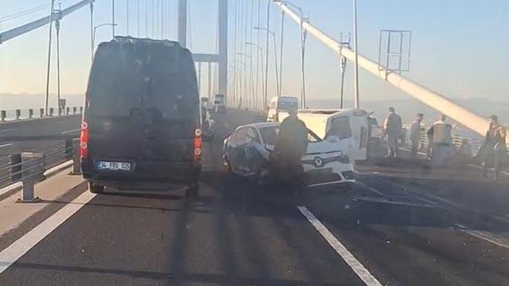 Osmangazi Köprüsünde zincirleme kaza: 8 yaralı