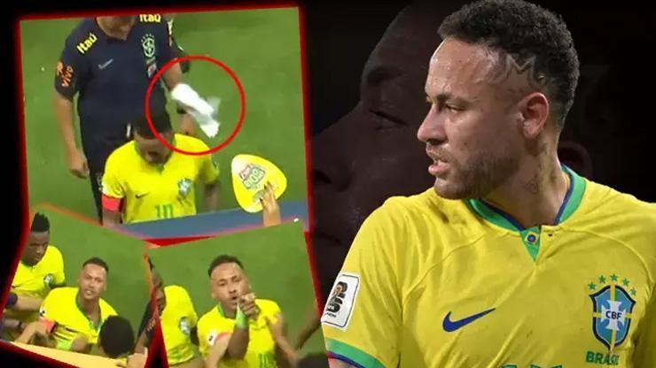 Taraftar mısır kovası fırlattı Neymar sinir krizi geçirdi