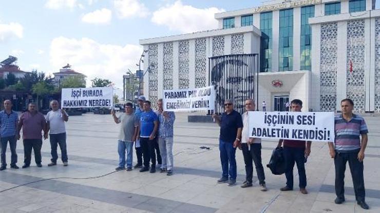 Döşemealtı Belediyesi’nden emekli olan işçilerden tazminat eylemi