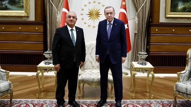 Cumhurbaşkanı Erdoğan, DSP Genel Başkanı Önder Aksakalı kabul etti