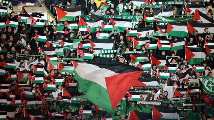 Uyarıyı dinlemediler Celtic taraftarından Filistine destek