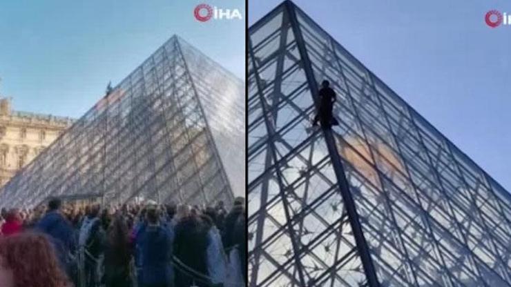 İklim aktivistlerinden turuncu protesto: Bu defa Louvre piramidini boyadılar