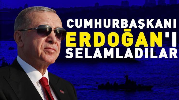 100 gemi Cumhurbaşkanı Erdoğanı selamladı