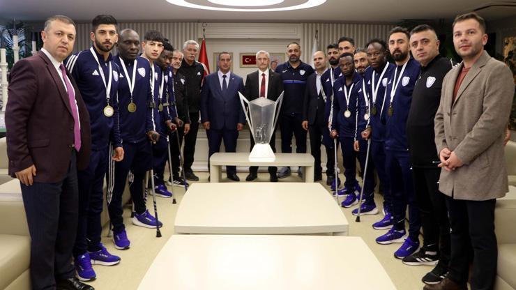 Şahinbey Belediyespor Ampute Futbol Takımı ikinci kez Avrupanın zirvesinde