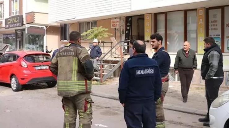 Ankarada 3 katlı binada doğal gaz patlaması 1 kişi yaralandı