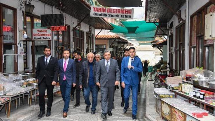 Vali Şahin Elmalı'yı ziyaret etti Vali Şahin Elmalı'yı ziyaret etti