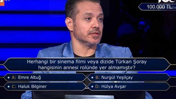 Türkan Şoray hangisinin annesi rolünde yer almamıştır Emre Altuğ, Haluk Bilginer, Nurgül Yeşilçay, Hülya Avşar...