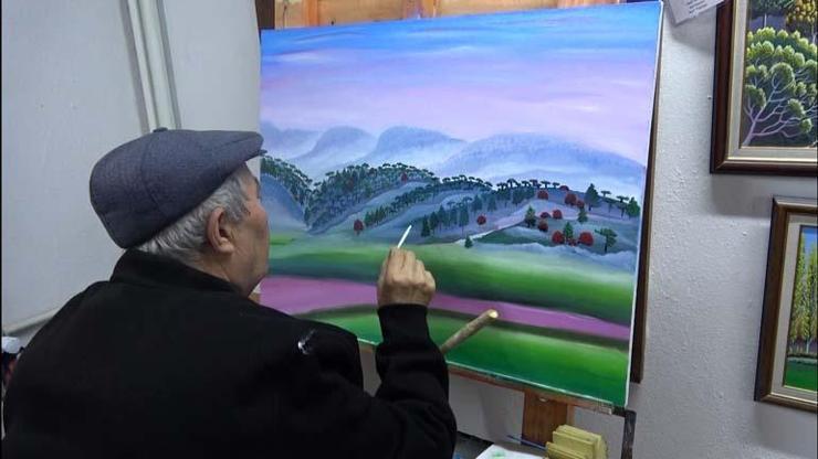 Kütahyalı çoban ressam Halil Kırkıl 33 yıldır doğayı resmediyor