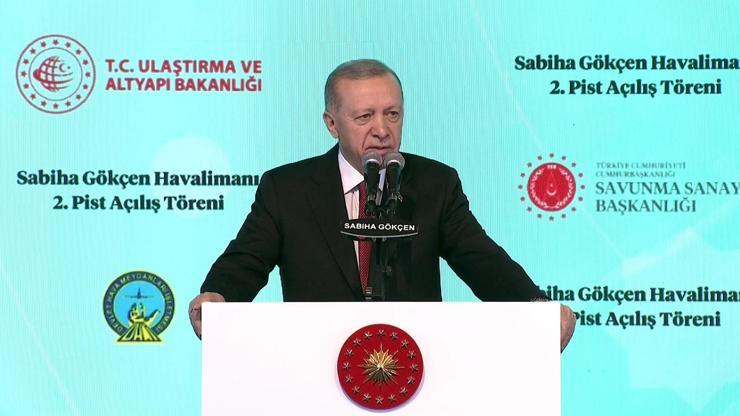 Sabiha Gökçen'de 2'nci pist açılıyor: Cumhurbaşkanı Erdoğan açılış töreninde konuşuyor