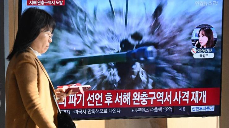 Tansiyon yüksek Kuzey Kore, top mermisi yağdırdı: Tampon bölgeye düştü…