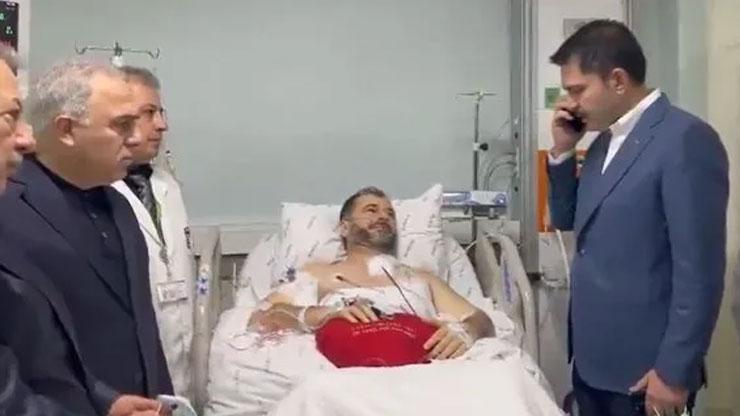 Murat Kurum, Fatih Camii İmamı Usta'yı hastanede ziyaret etti! Cumhurbaşkanı Erdoğan telefonda görüştü
