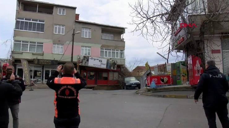 SON DAKİKA: Ümraniyede metro çalışması sırasında yol çöktü Hasar alan bina da yıkıldı