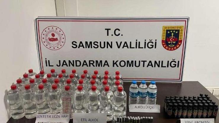 Samsun'da kaçak alkol üreten kişiye adli işlem Samsun'da kaçak alkol üreten kişiye adli işlem