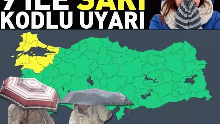 Dikkat Sıcaklıklar 9 derece birden düşecek: Meteorolojiden 9 ile sarı kodlu uyarı