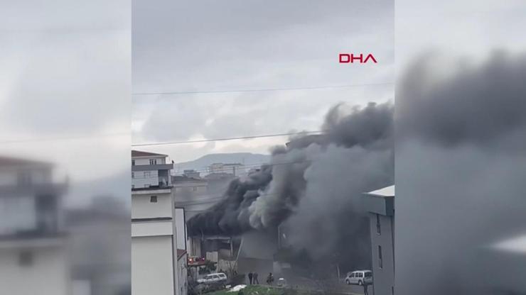 SON DAKİKA: Ataşehirde iş yeri yangını