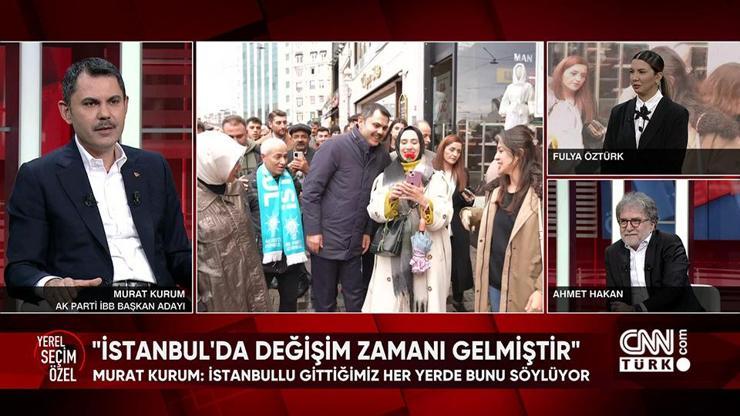 AK Parti İBB Başkan Adayı Murat Kurum, projelerini CNN TÜRKte Yerel Seçim Özel yayınında anlattı