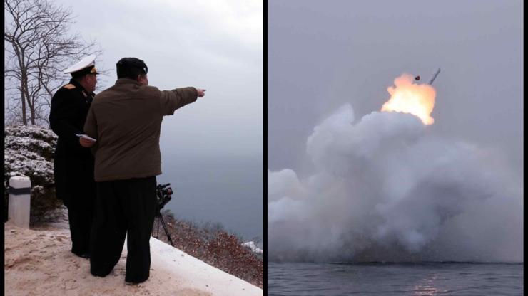 Kuzey Kore füze düğmesine bastı: Kim Jong Un test atışını denetledi