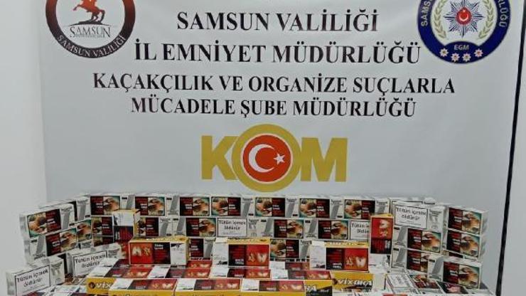 Samsun'da 22 bin 400 doldurulmuş makaron ele geçirildi Samsun'da 22 bin 400 doldurulmuş makaron ele geçirildi