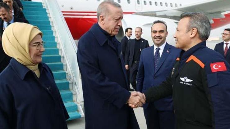 SON DAKİKA: Cumhurbaşkanı Erdoğan, ISSden dönen ilk Türk astronot Gezeravcıyı kabul etti