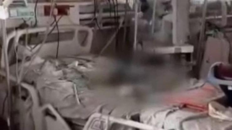 İsrail’in zorla boşalttığı Al-Nasr Hastanesinden kan donduran görüntüler