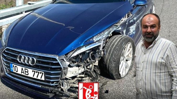 Balıkesirsporun Başkanı Nedim Ömer kaza yaptı