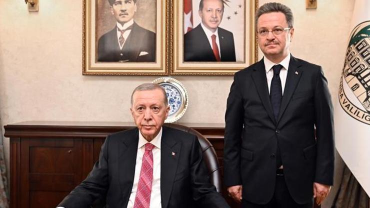 Cumhurbaşkanı Erdoğandan Manisa Valisi Ünlü’ye ziyaret