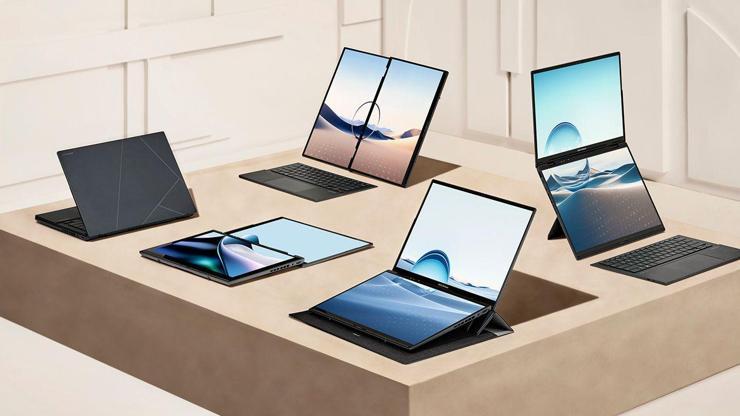 İki adet 14 inç 3K 120 Hz OLED ekrana sahip dizüstü