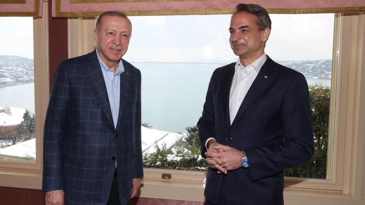 SON DAKİKA: Cumhurbaşkanı Erdoğan, Miçotakis ile görüştü