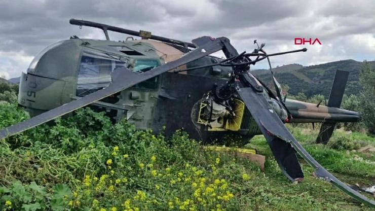 SON DAKİKA: İzmirde askeri helikopter araziye zorunlu iniş yaptı