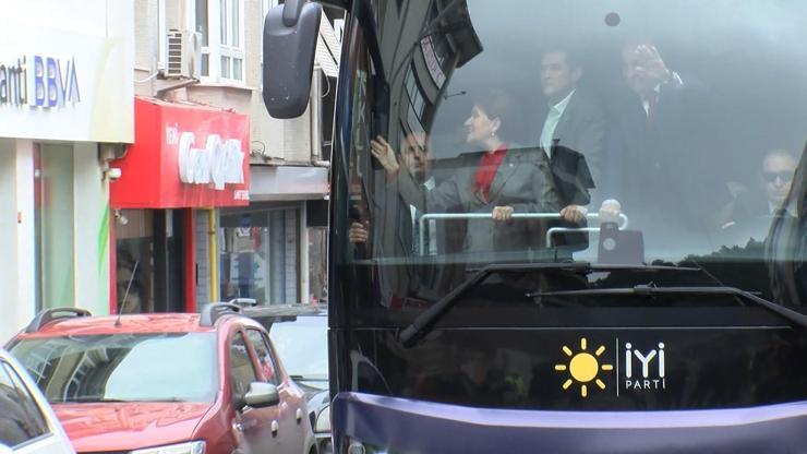 Akşener Çatalca'da esnafı ziyaret etti
