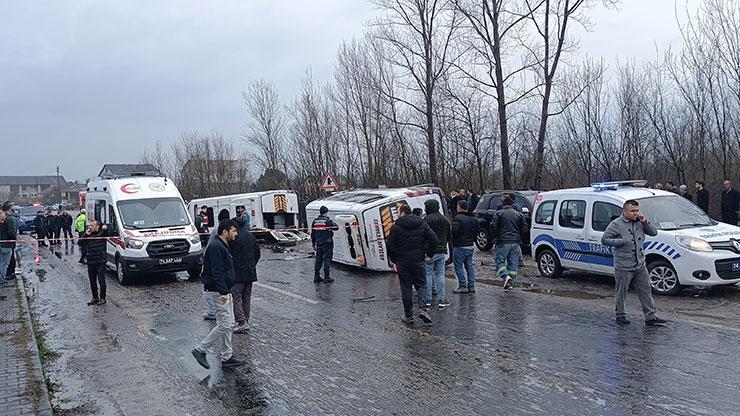 Bartında işçi servisleri çarpıştı 1 ölü 27 yaralı