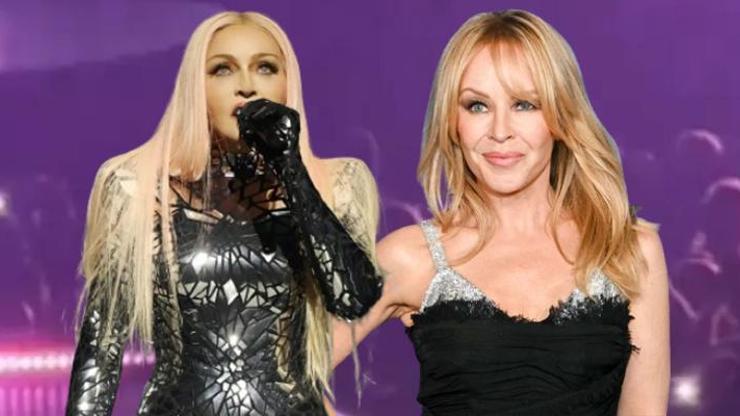 Madonna ile Kylie Minogue düet yaptı Ünlü yıldızların çılgın dansı sosyal medyayı salladı