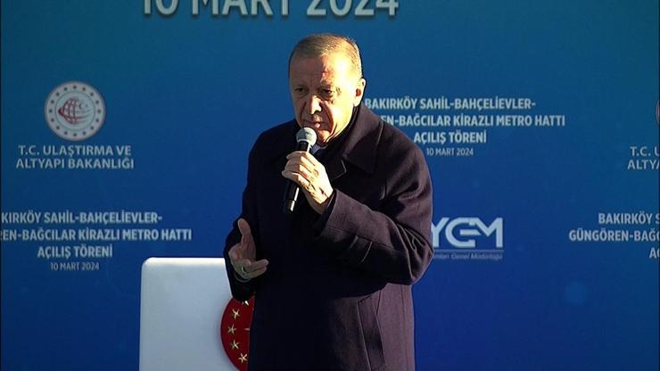 Cumhurbaşkanı Erdoğandan İmamoğluna tepki: Yalandan başka bir şey yok, bizim yaptıklarımıza sahip çıkıyor